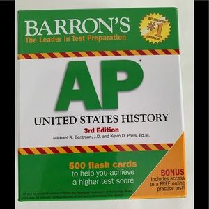 Barron’s Flash Cards AP United States History Test Prep 500 PCS 3rd Edition